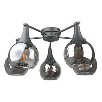 Keter Lighting Felületre szerelhető csillár  STAR 5xE27/60W/230V fekete/füstös fekete  kép