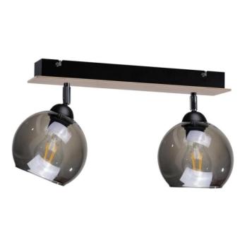 Keter Lighting Spotlámpa UNO WOOD 2xE27/60W/230V fekete/barna  kép
