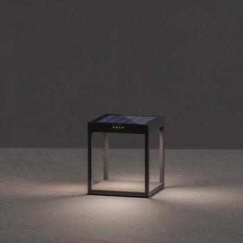 KLEWE LED napelemes lámpa RADIA GROUND, antracit, 25 cm alumínium IP65 kép