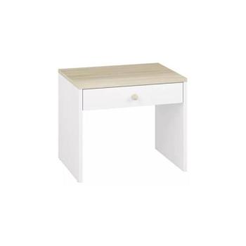 Konsimo Sp. z o.o. Sp. k. Éjjeli szekrényke BUBO 58x69 cm fehér/világos bükk  kép
