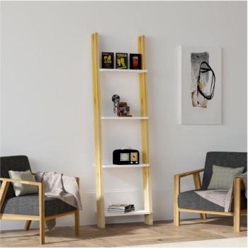  Könyvespolc FAYKO 170x49 cm bézs/fehér  kép