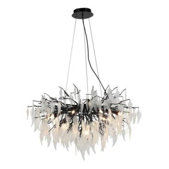 Kristály csillár zsinóron 12xG9/40W/230V fekete  kép