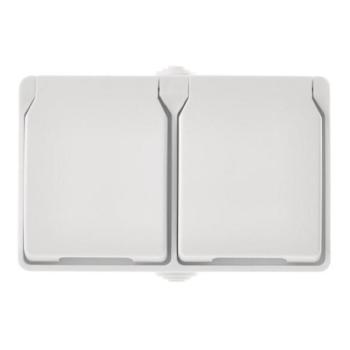  Kültéri aljzat 2xFRENCH 250V/16A IP44  kép