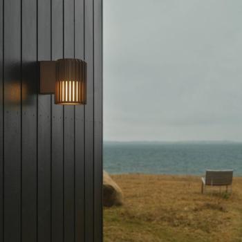 Kültéri fali lámpa Aludra Seaside, alumínium, barna metál kép