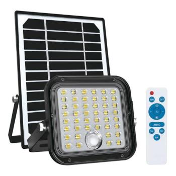  Kültéri LED napelemes reflektor érzékelővel, 10W, 4000K, IP65 + távirányító  kép