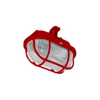  Kültéri mennyezeti lámpa OVAL 1xE27/60W/230V IP44 piros  kép