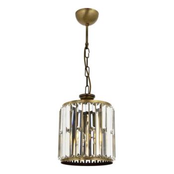  Láncos csillár CRYSTALLINE 1xE27/6W/230V bronz színű  kép