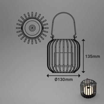 LED akkus asztali világítás 7279 IP44 fémkosár kép