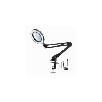  LED állítható asztali lámpa nagyítóval LED/22W/5V fekete  kép