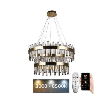 LED állítható fényerőjű kristály csillár kábellel LED/190W/230V + DO  kép