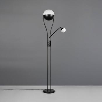 LED álló világítás Chris, fekete, fém, olvasólámpa, fényerőszabályozó kép