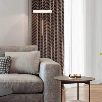 LED állólámpa Celeste fehér/barna 160 cm üveg/metál Touchdim kép