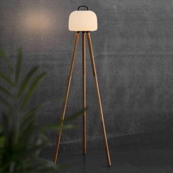 LED állólámpa Kettle Tripod fa, ernyő 22cm kép