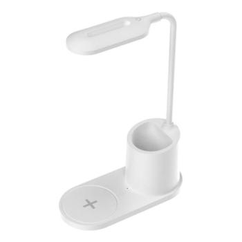  LED Asztali lámpa LED/3W/5V vezeték nélküli töltéssel fehér  kép