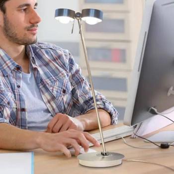 LED asztali lámpa Puk Table Twin króm kép