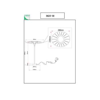 LED asztali lámpa Vela, fehér/átlátszó, 36cm, akril, fényerőszabályzóval, kép