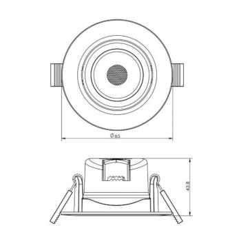LED beépíthető mennyezeti lámpa SMD 68 230V, fehér kép