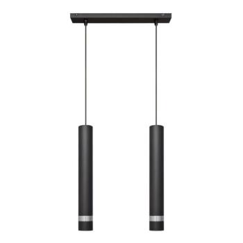  LED csillár TUBA 2xGU10/4,8W/230V fekete/fényes króm, kábelre szerelhető  kép