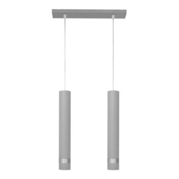  LED csillár TUBA 2xGU10/4,8W/230V szürke/fényes króm  kép