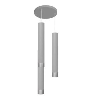  LED csillár TUBA 3xGU10/4,8W/230V szürke/fényes króm  kép