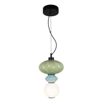  LED Csillár zsinóron ASCOLI LED/8W/230V átm. 20 cm zöld/kék  kép