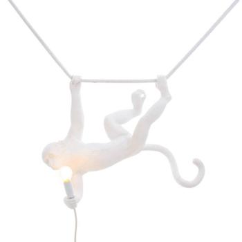 LED dekor függő lámpa Monkey Lamp fehér rezgő kép