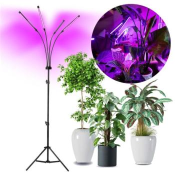  LED Dimmelhető állólámpa növények termesztésére VITARO 4xLED/7,5W/230V fekete  kép