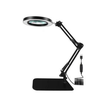  LED Dimmelhető asztali lámpa nagyítóval LED/11W/5V fekete  kép