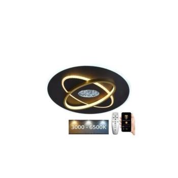  LED Dimmelhető mennyezeti lámpa LED/80W/230V fekete + távirányítás  kép