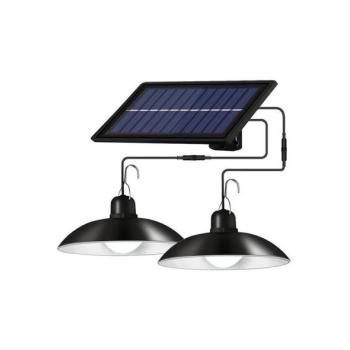  LED Dimmelhető napelemes csillár zsinóron 2xLED/1,8W/3,7V IP44 6500K 2400 mAh + távirányító  kép