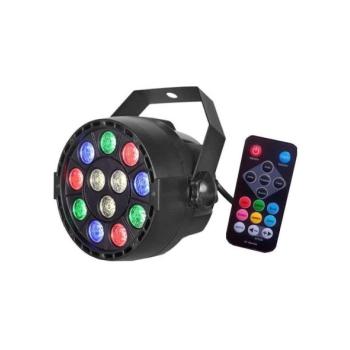  LED Disco reflektor LED/12W/230V többszínű + távirányító  kép