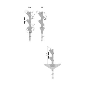 LED Duo Spot spot 2 x 3 W, alumínium, 4 000 K kép