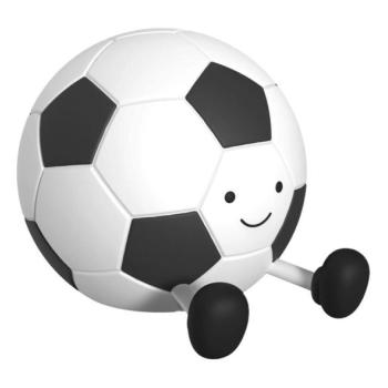  LED érintős, dimmelhető gyerek lámpa FOOTBALL LED/2W/5V USB 1200 mAh fehér/feket  kép