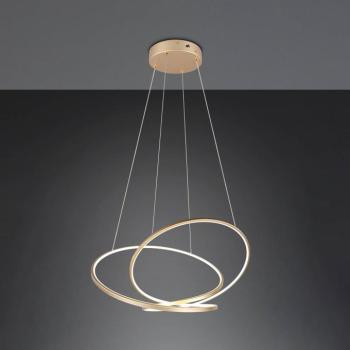 LED-es függőlámpa Darvin hossza 84 cm, arany színű, fém, CCT kép