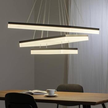 LED-es függőlámpa Nero, műanyag, fekete, három izzóval, 140 W kép