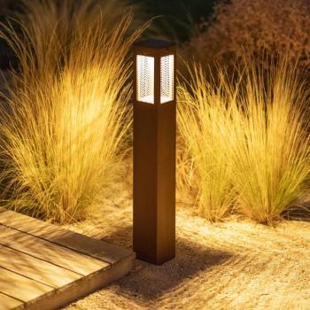 LED-es napelemes útvilágítás Tradition Sensor Corten 90cm kép