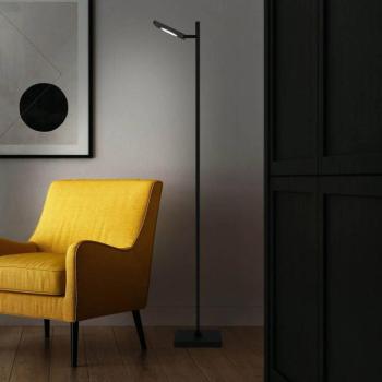 LED-es újratölthető állólámpa Lupa fekete magasság 135cm fém touchdim kép