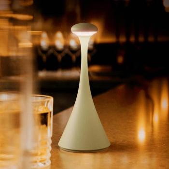 LED-es újratölthető asztali lámpa Nudrop mini, zsályazöld, IP54, kép