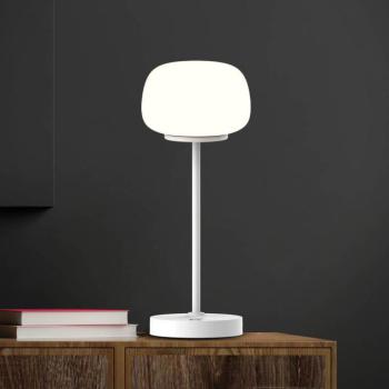 LED-es újratölthető asztali lámpa Pina fehér Magasság 27,8 cm Fém/üveg kép
