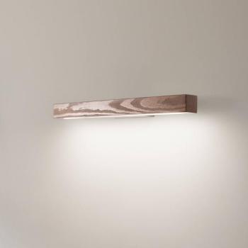 LED fa falilámpa Teo, diófa, 46 cm, 3000 K kép