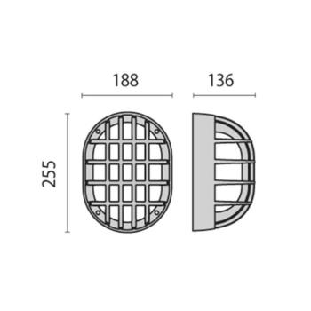 LED fali lámpa Eko+19/G metál antracit 3 000K kép