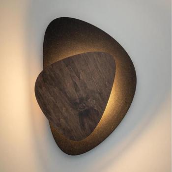  LED fali lámpa PEDRA LED/7W/230V fekete/barna  kép