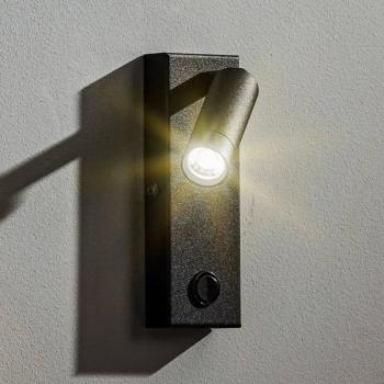 LED fali világítás Enzo sarok, kapcsolóval, fekete kép