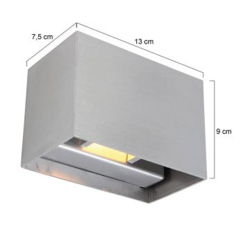 LED fali világítás Muro 3365, acélszürke, sarok, G9, 2700 K kép