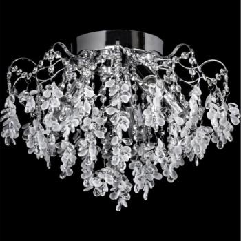  LED felületre szerelhető csillár 5xE27/60W/230V + 5xLED/3W átm. 50 cm fényes króm  kép