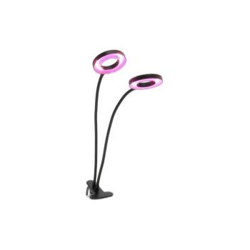  LED flexibilis asztali lámpa csipesszel növényekhez VITARO 2xLED/4W/230V fekete  kép