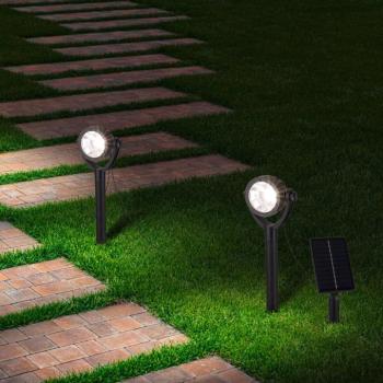 LED földi tüskés spotlámpa NOMI, fekete, 6 darabos szett, IP44 kép