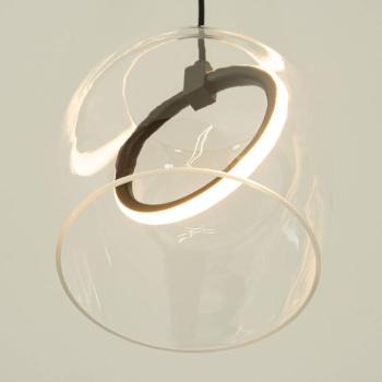 LED függőlámpa 23080, világos, 1 lámpás, üveg, Ø 20 cm kép