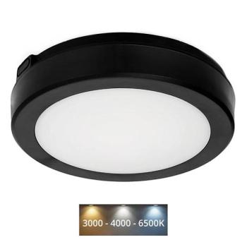  LED Fürdőszobai mennyezeti lámpa NAIROS LED/12W/230V 3000/4000/6500K IP65 fekete  kép