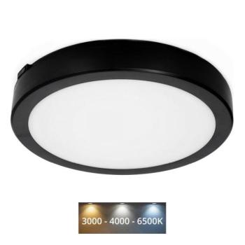  LED Fürdőszobai mennyezeti lámpa NAIROS LED/18W/230V 3000/4000/6500K IP65 fekete  kép